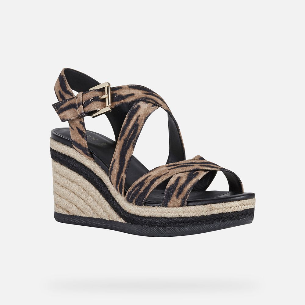 Sandalias Geox Senhora Pretas - Ponza - TJRDK2615